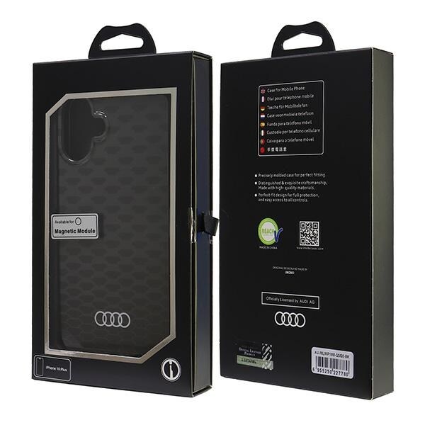 Audi IML Stitching MagSafe iPhone 16 Plus 6.7" svart hårddisk AU-IMLMIP16M-Q5/D3-BK