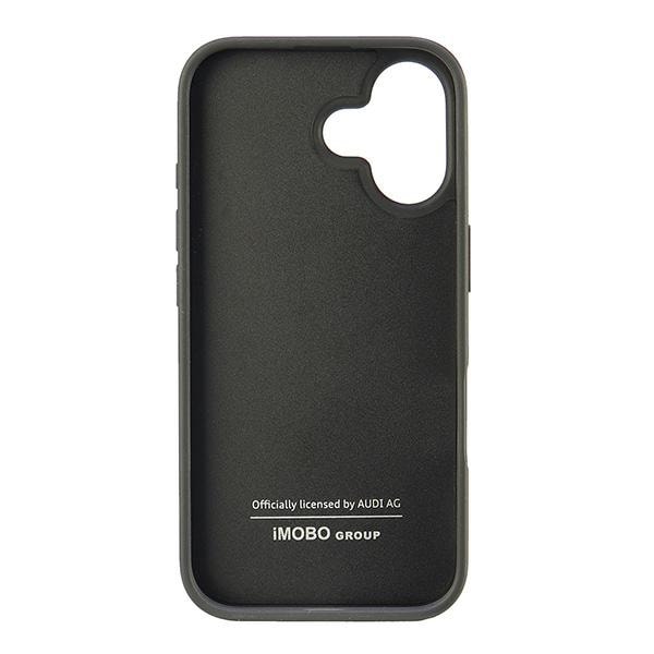 Audi syntetisk læder iPhone 16 6,1" sort/sort hardcase AU-TPUPCIP16-GT/D2-BK