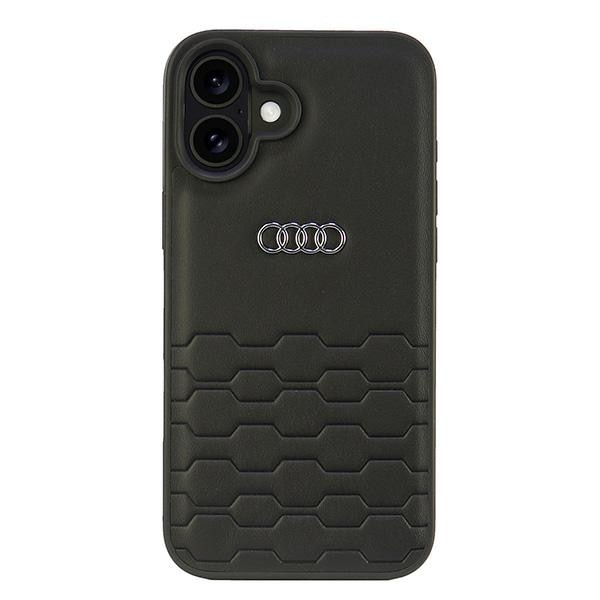 Audi syntetiskt läder iPhone 16 Plus 6,7" svart/svart hårddisk AU-TPUPCIP16M-GT/D2-BK