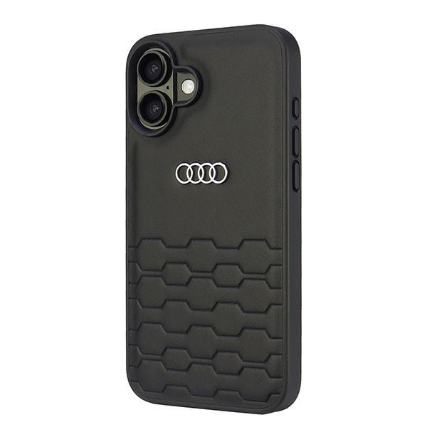 Audi syntetisk læder iPhone 16 Plus 6,7" sort/sort hardcase AU-TPUPCIP16M-GT/D2-BK