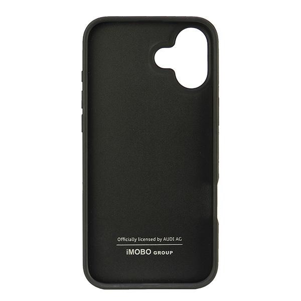 Audi syntetisk læder iPhone 16 Plus 6,7" sort/sort hardcase AU-TPUPCIP16M-GT/D2-BK