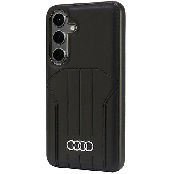 Audi syntetisk læder MagSafe S24 S921 sort/sort hardcase AU-TPUPCMS24-Q5/D1-BK