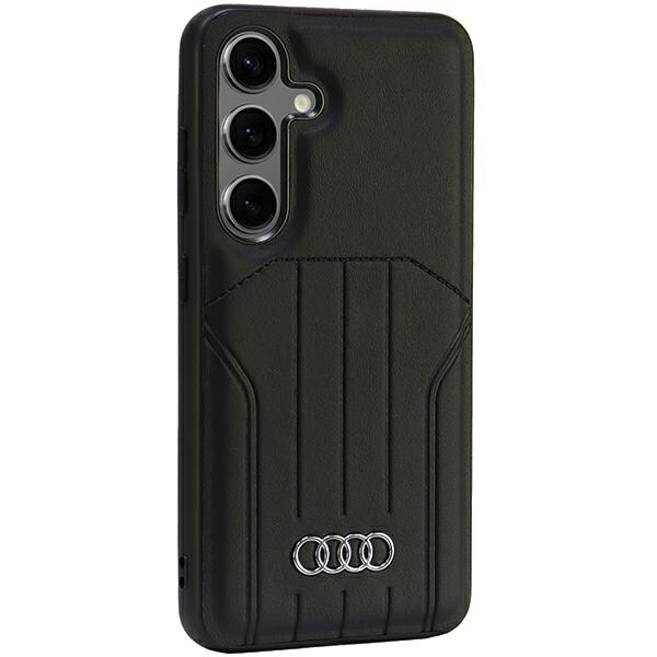 Audi syntetisk læder MagSafe S24 S921 sort/sort hardcase AU-TPUPCMS24-Q5/D1-BK