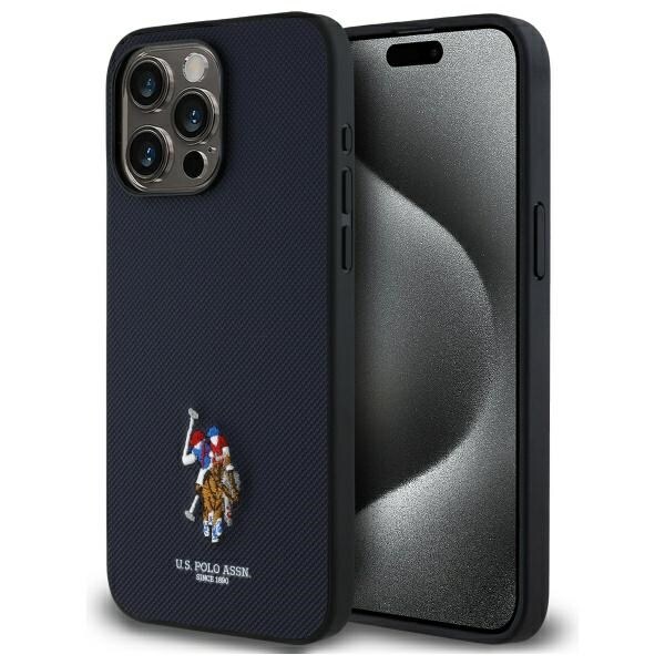 US Polo USHCP15XPEMV iPhone 15 Pro Max 6,7" Navy Broderad DH-färg