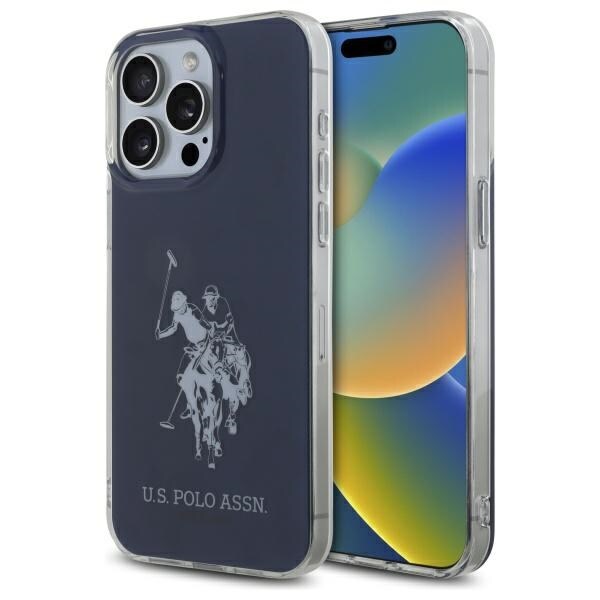 US Polo USHCP15XTPUHRBV iPhone 15 Pro Max 6,7" blå/blå Glänsande stor logotyp