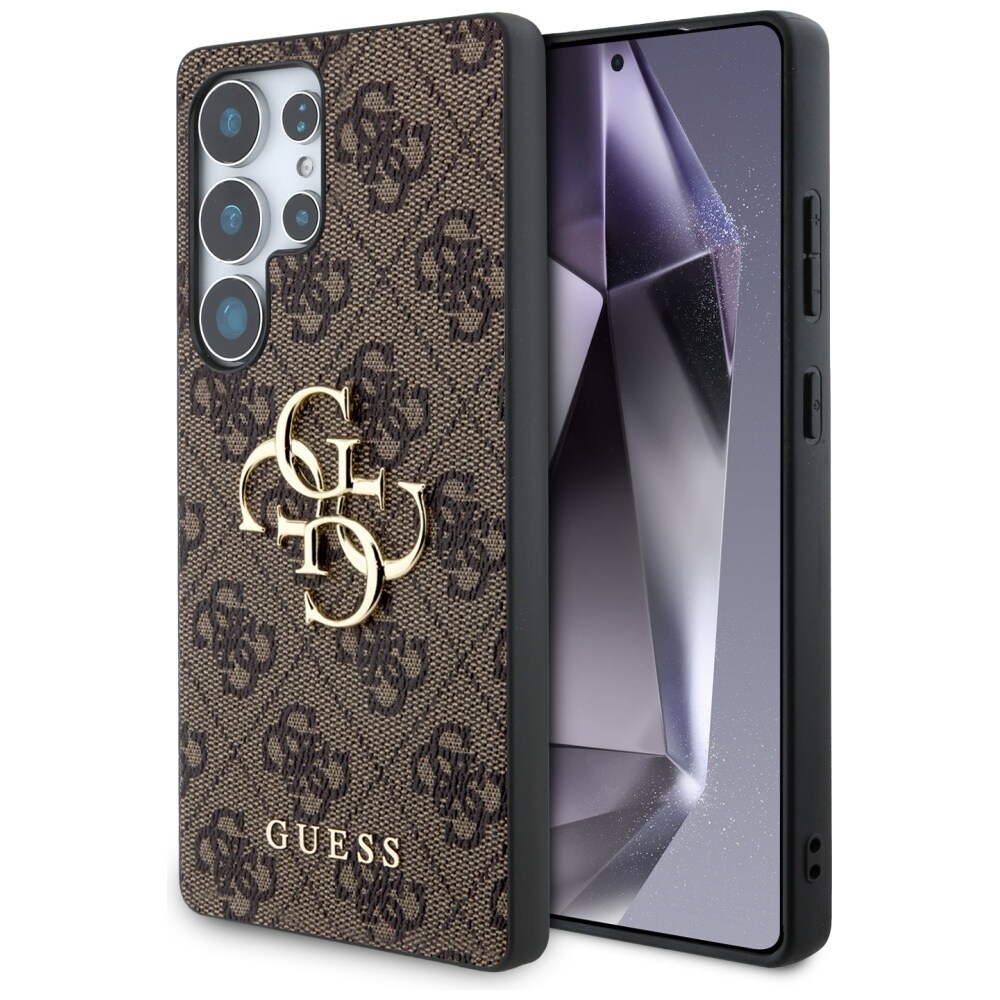 Guess Big 4G Logo Classic Logo Fodral för Samsung Galaxy S25 Ultra Brown
