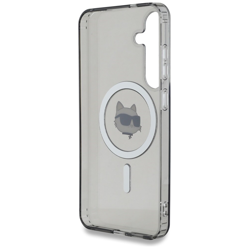 Karl Lagerfeld Knapp Choupette Huvud Tryckt Logo MagSafe Samsung Galaxy S25 fodral svart