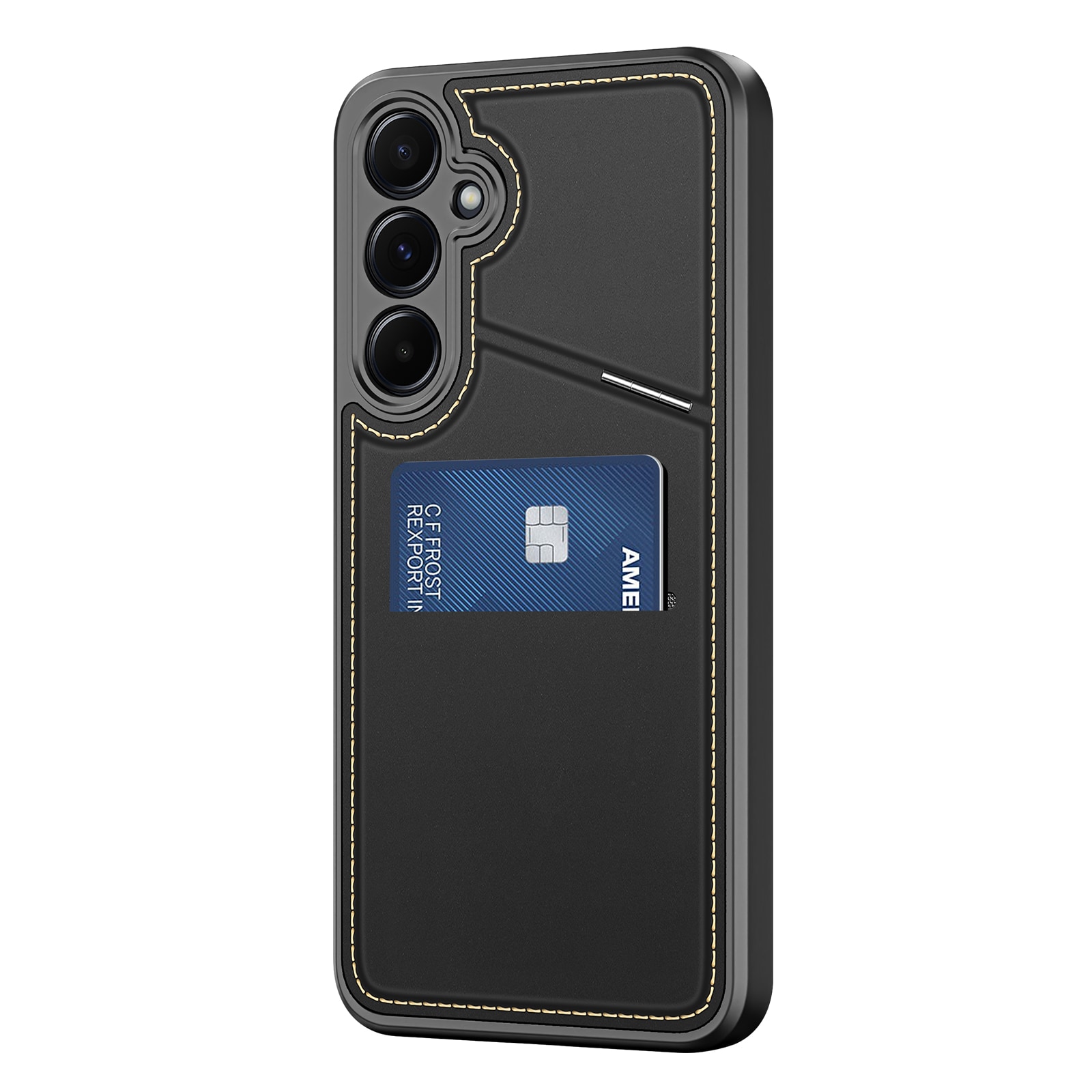 Dux Ducis Rafi II-etui til Samsung Galaxy S25+ med stativ og pung - Sort