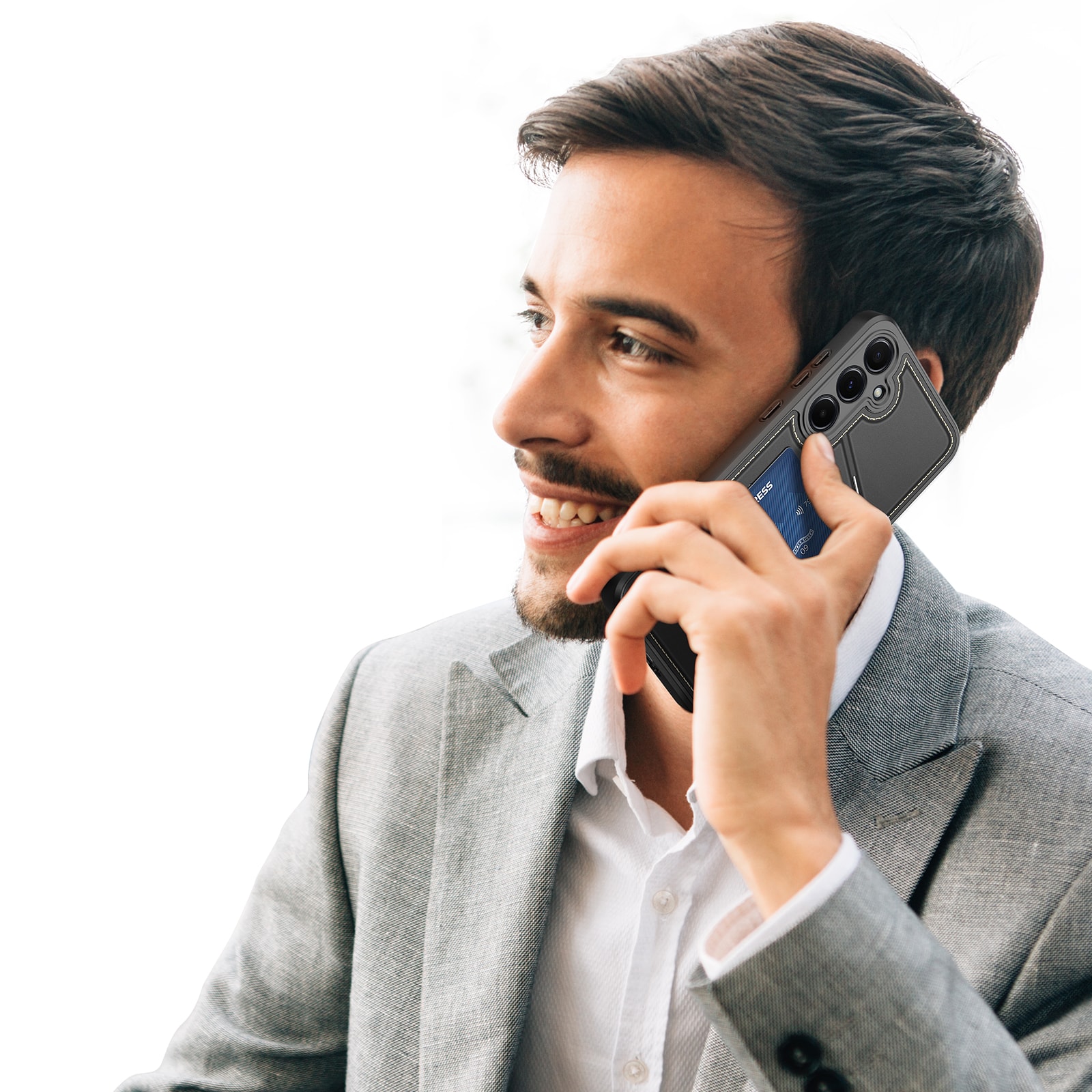 Dux Ducis Rafi II-etui til Samsung Galaxy S25+ med stativ og pung - Sort