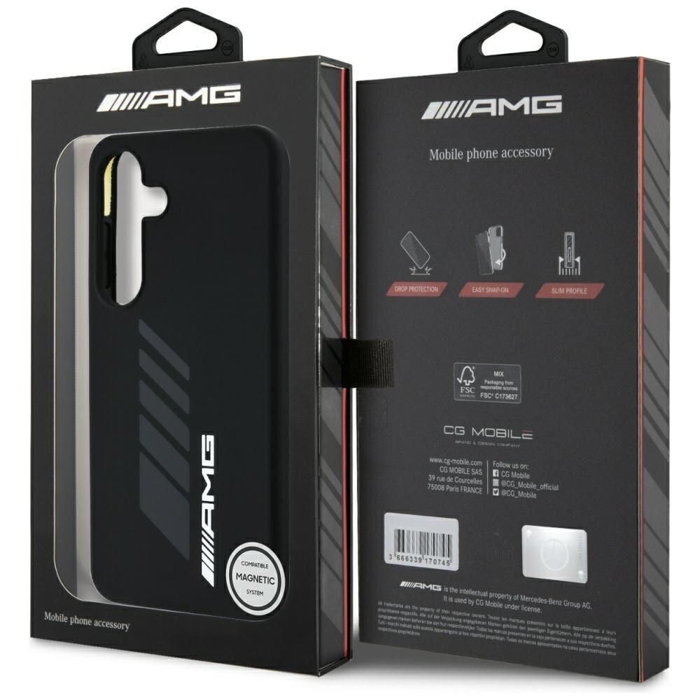 AMG Oversize Rhombs MagSafe-fodral för Samsung Galaxy S25 - Svart
