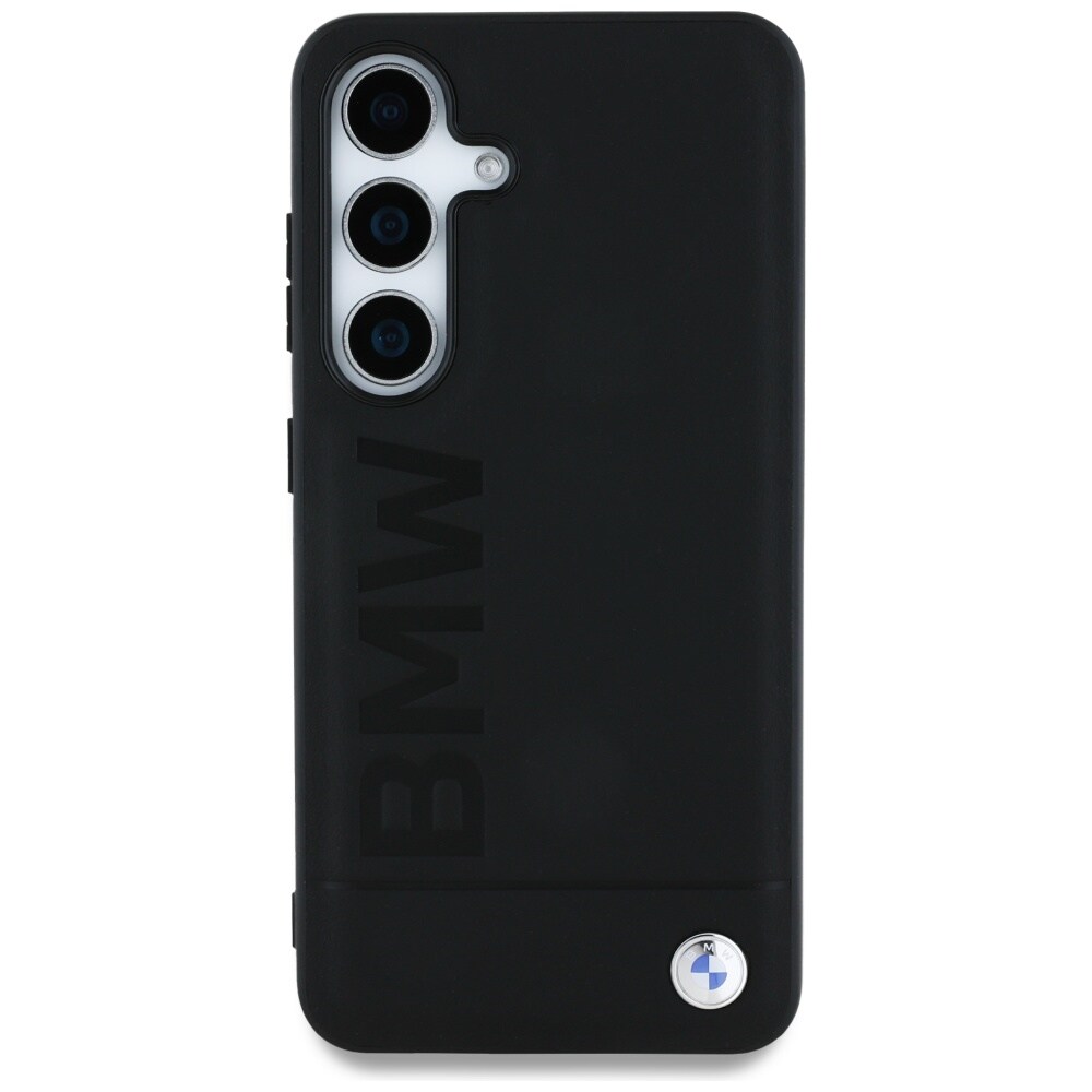 BMW Læderetui med stort ordmærke til Samsung Galaxy S25+ - Sort