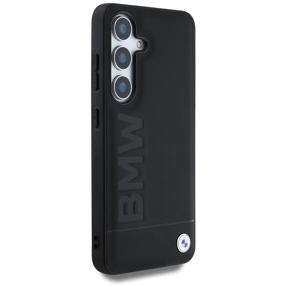 BMW Læderetui med stort ordmærke til Samsung Galaxy S25+ - Sort