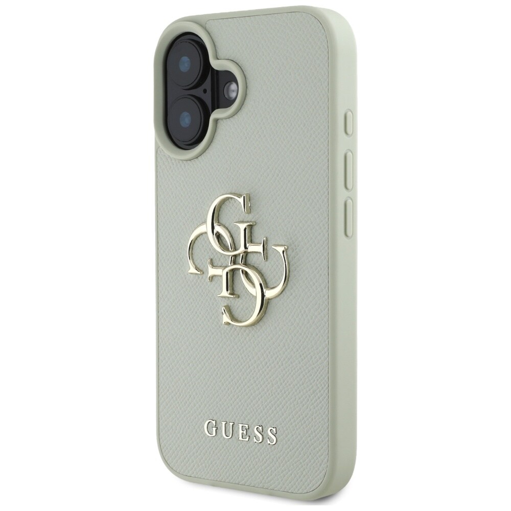 Guess Grained Big 4G Logo Small Classic Logofodral till iPhone 16 - grön