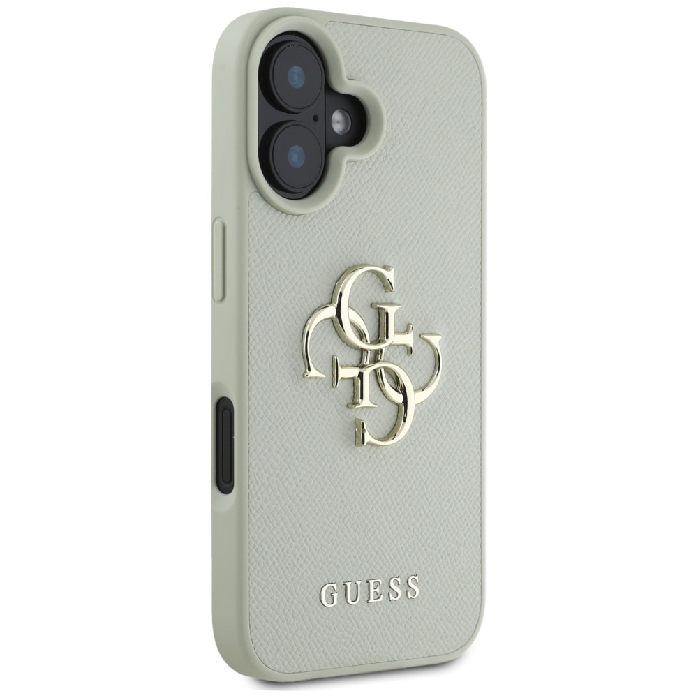 Guess Grained Big 4G Logo Small Classic Logofodral till iPhone 16 - grön