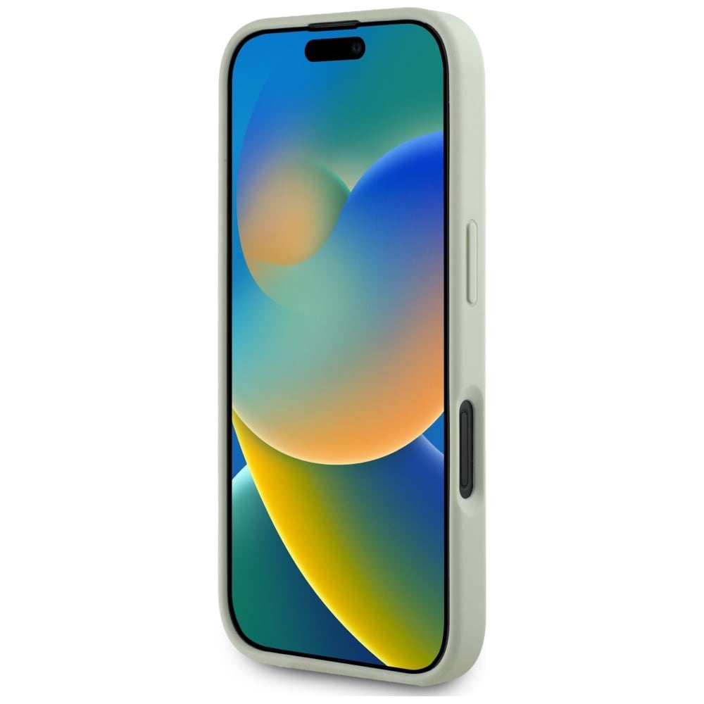 Guess Grained Big 4G Logo Small Classic Logofodral till iPhone 16 - grön