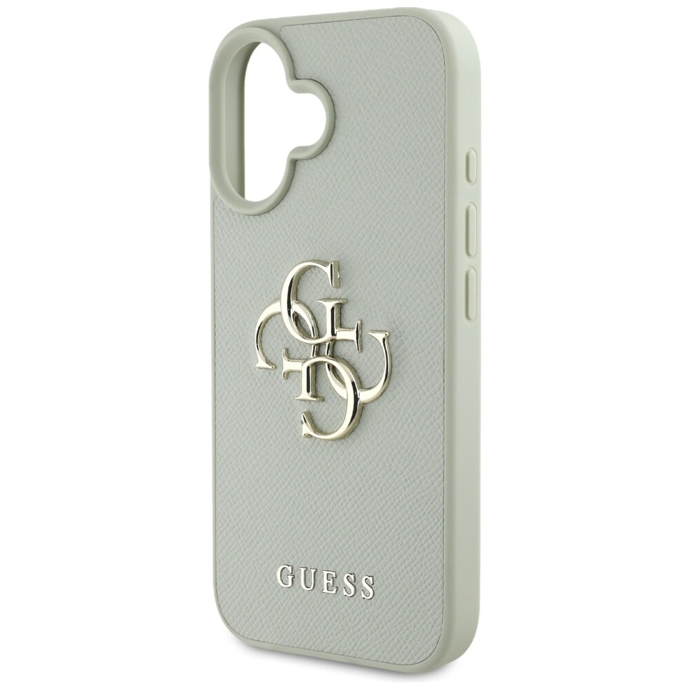 Guess Grained Big 4G Logo Small Classic Logofodral till iPhone 16 - grön