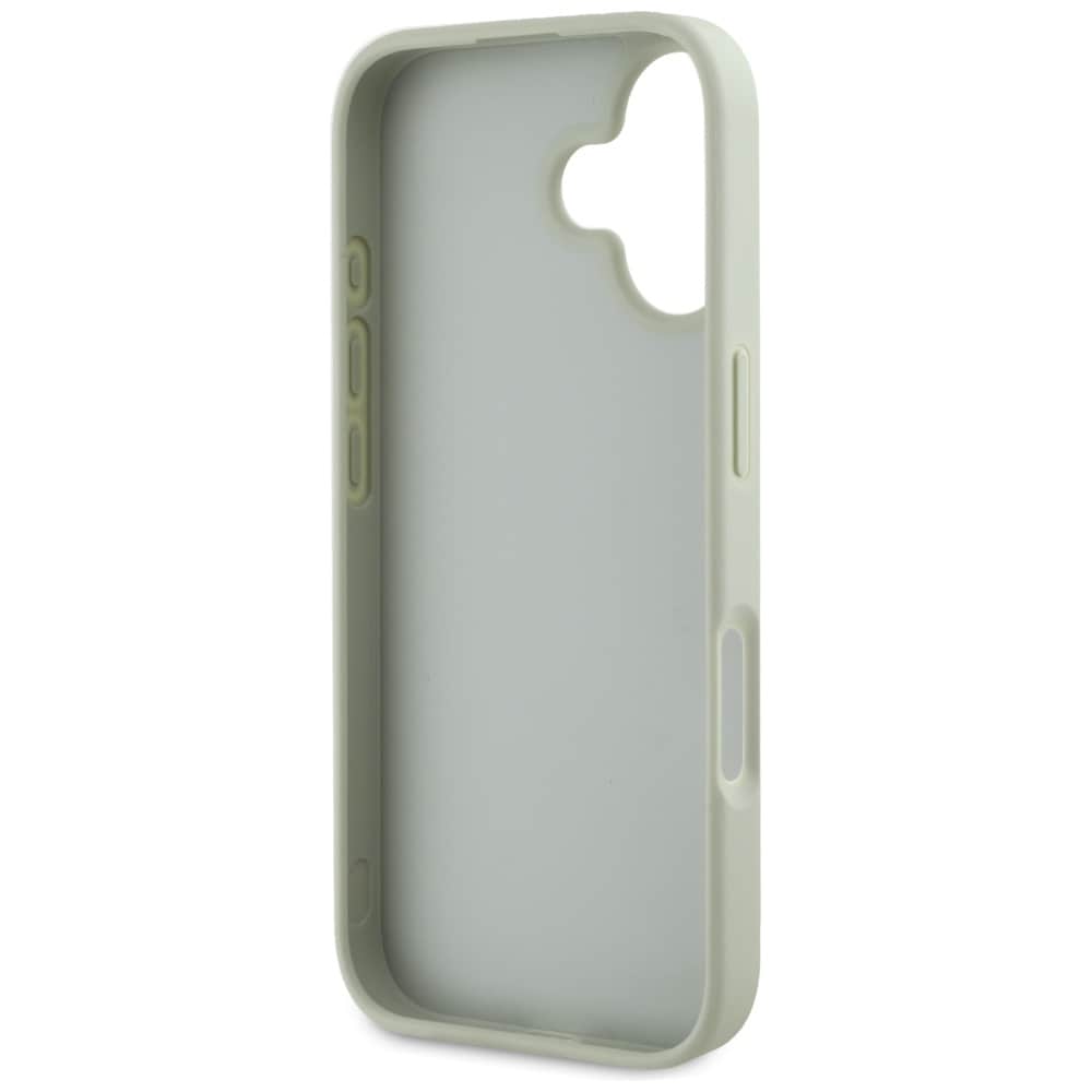 Guess Grained Big 4G Logo Small Classic Logofodral till iPhone 16 - grön