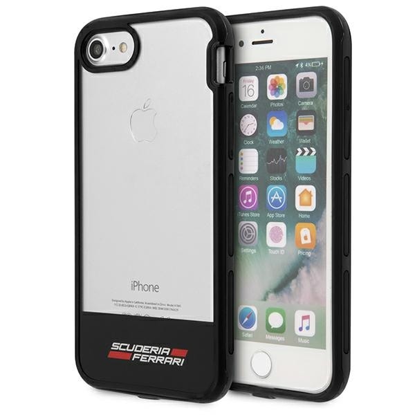 Ferrari Racing Shield Fodral för iPhone 7 / 8 / SE 2020 / SE 2022 - Halvtransparent
