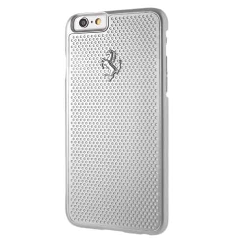 Ferrari Perforerat aluminiumfodral för iPhone 6 / 6S - silver