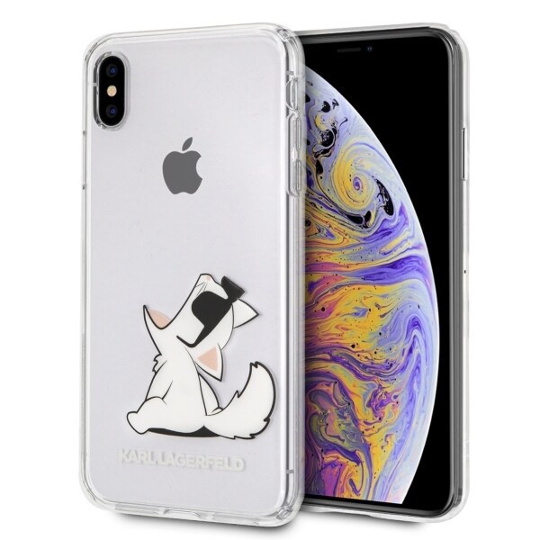 Karl Lagerfeld Choupette Fun iPhone Xs Max Fodral - Transparent