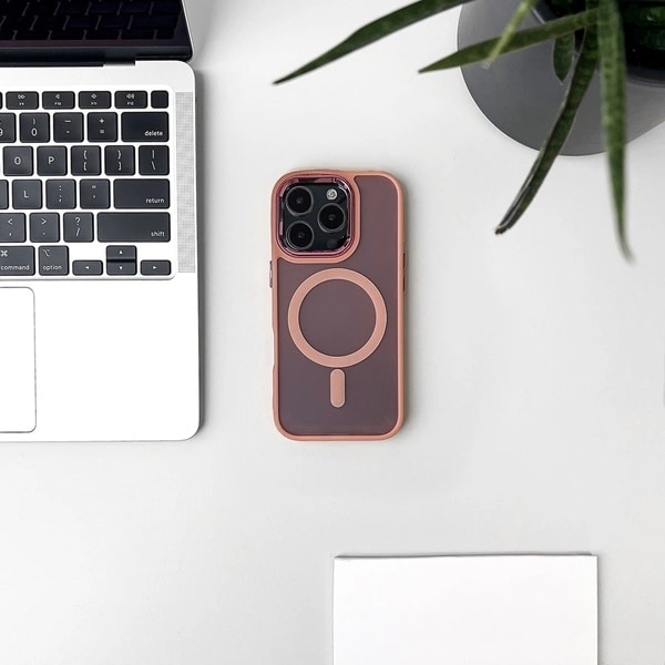 Glitteretui med MagSafe til Samsung Galaxy S25 Edge - Pink