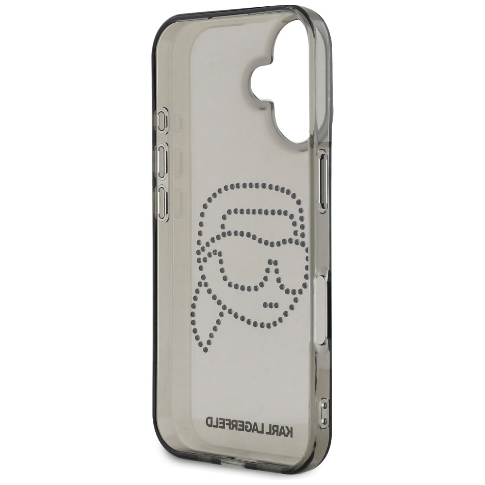 Karl Lagerfeld IML Rhinestones Karl Huvudfodral för iPhone 16 Svart