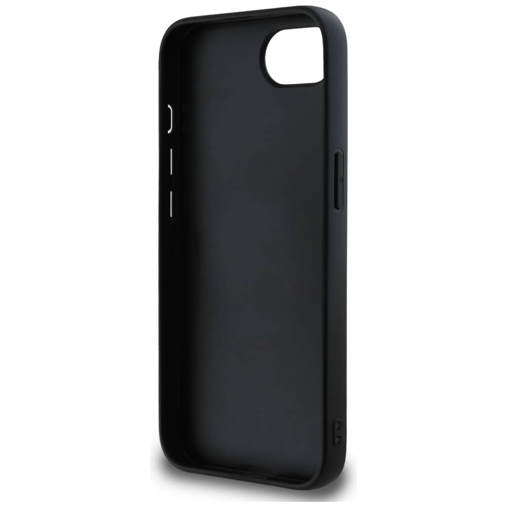 Guess PU Grained 4G Metal Logo etui til iPhone 16e - sort