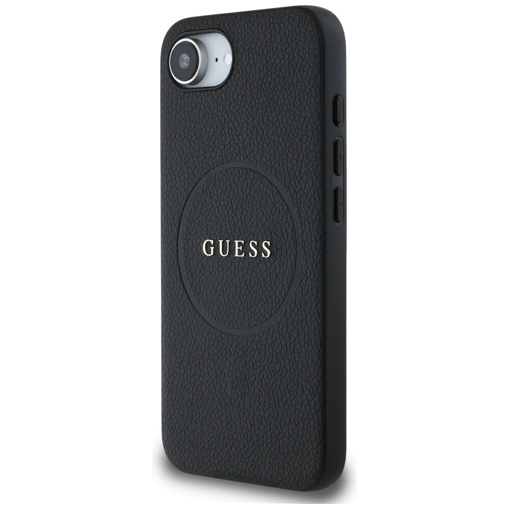 Guess PU Grained Classic Logotaske med MagSafe til iPhone 16e - sort