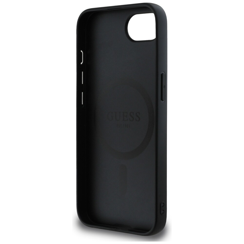 Guess PU Grained Classic Logotaske med MagSafe til iPhone 16e - sort
