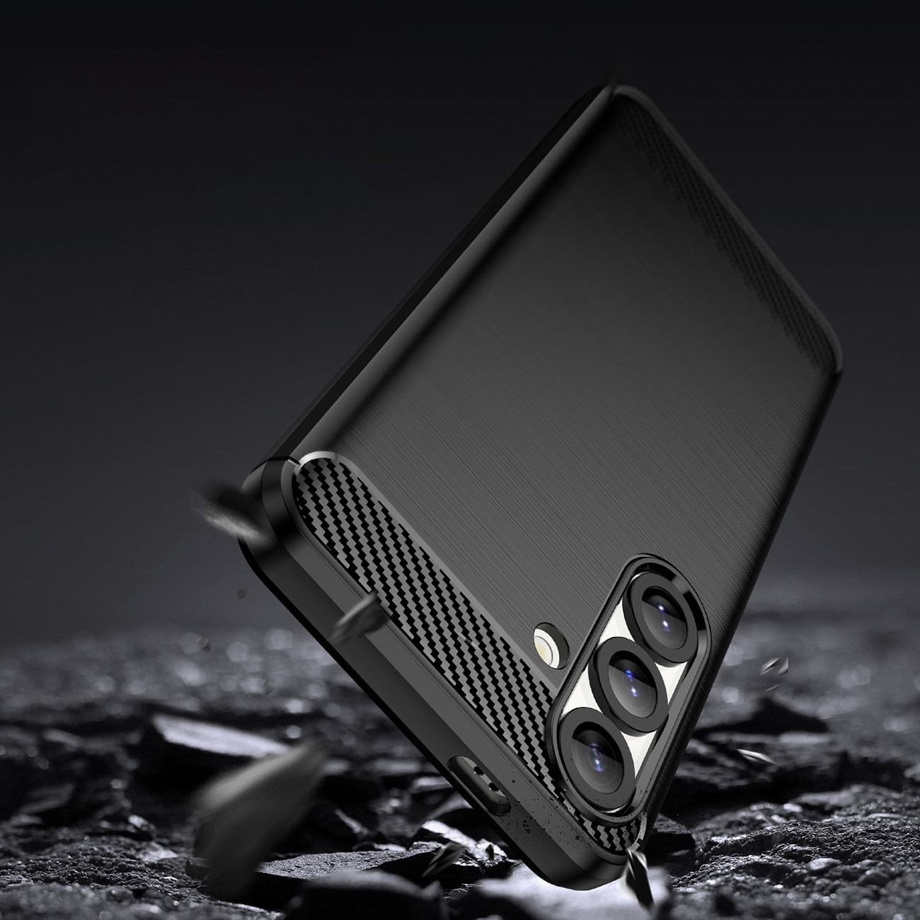 Carbon-etui til Samsung Galaxy S25 Edge - Sort