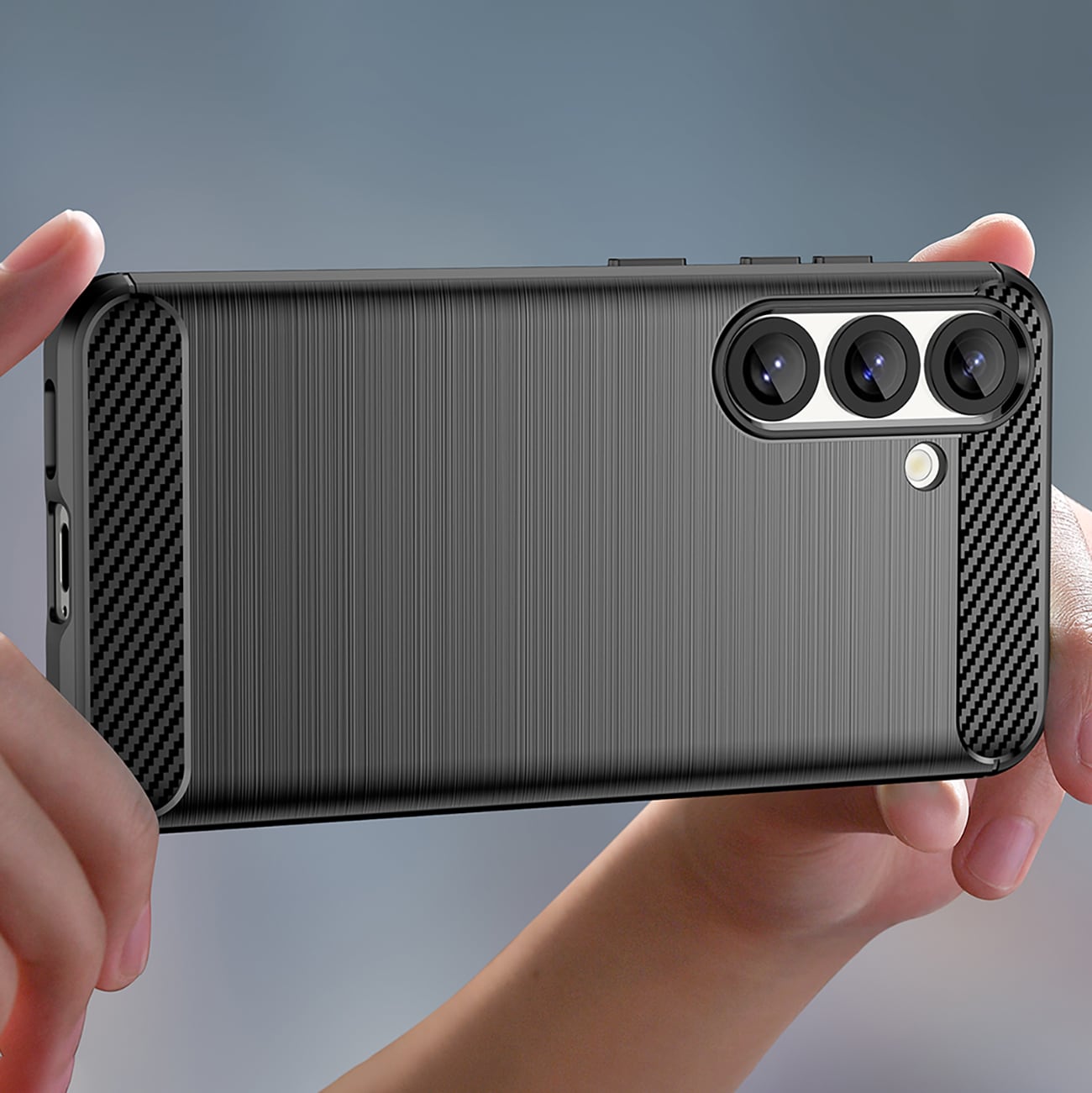 Carbon-etui til Samsung Galaxy S25 Edge - Sort