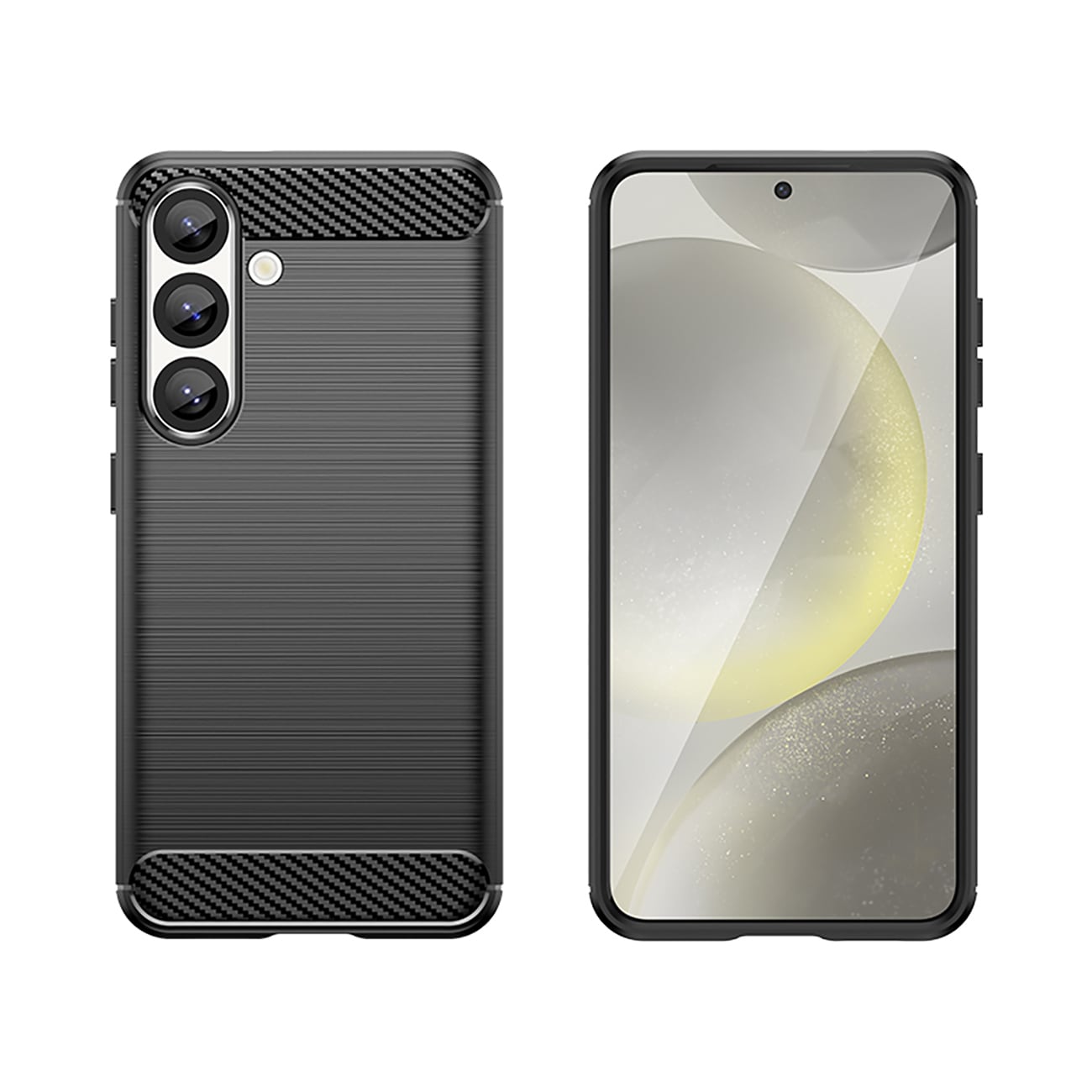 Carbon-etui til Samsung Galaxy S25 Edge - Sort