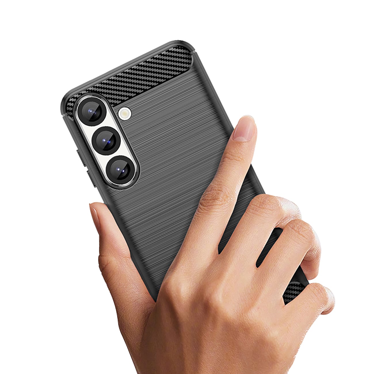 Carbon-etui til Samsung Galaxy S25 Edge - Sort
