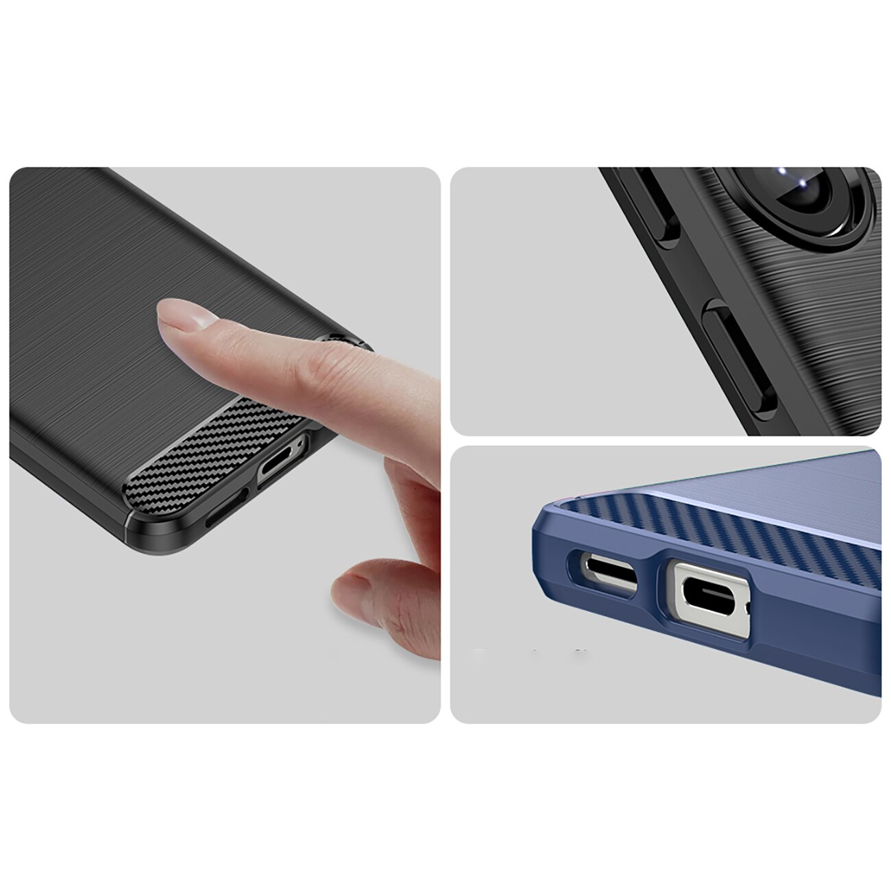 Carbon-etui til Samsung Galaxy S25 Edge - Sort