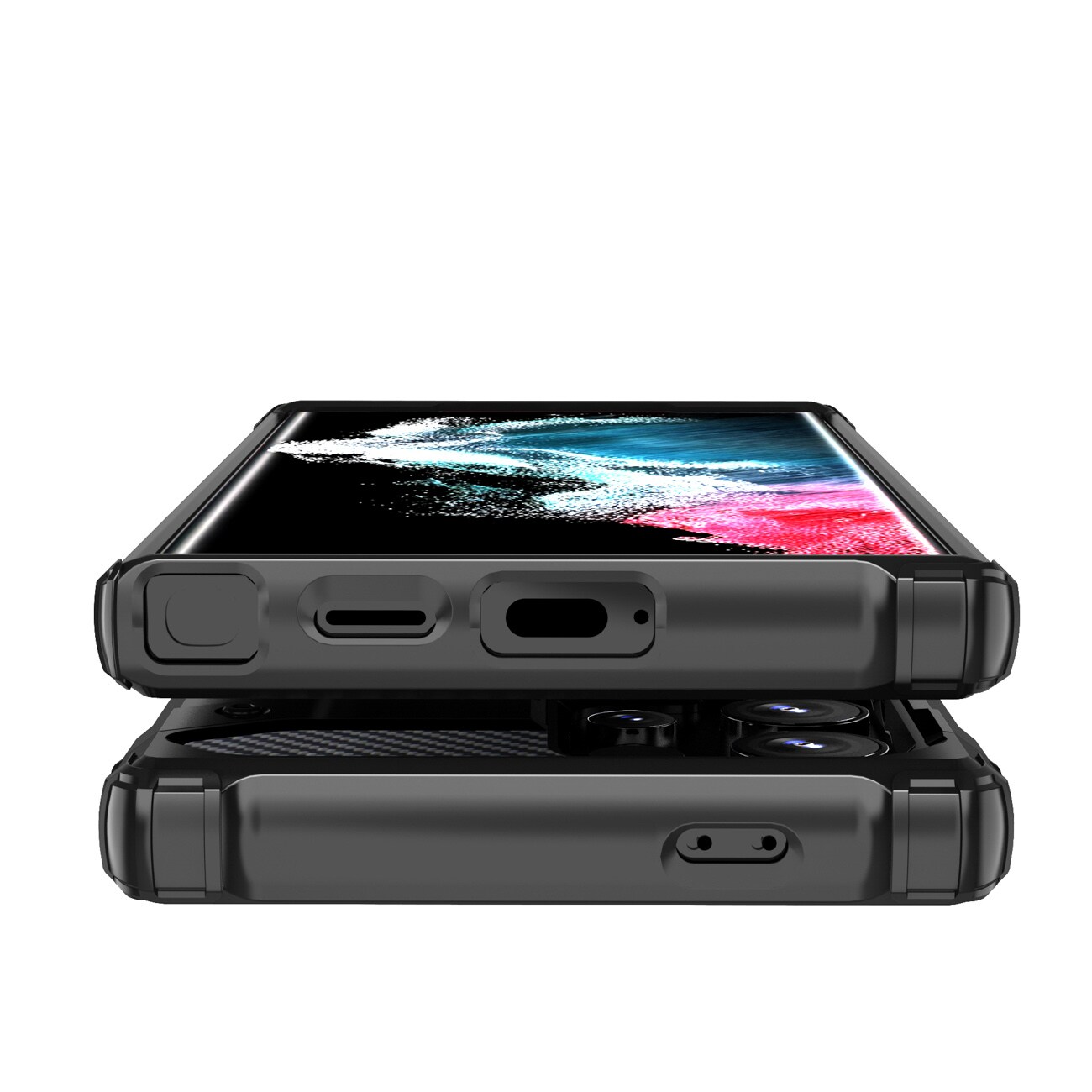 Hybrid Armor-etui til Samsung Galaxy S25 Edge - Sort