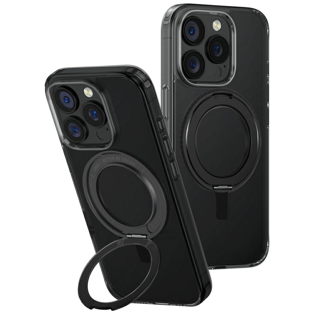 Uniq Swivix 360 Roterande Kickstand-fodral för iPhone 16 Pro - Svart
