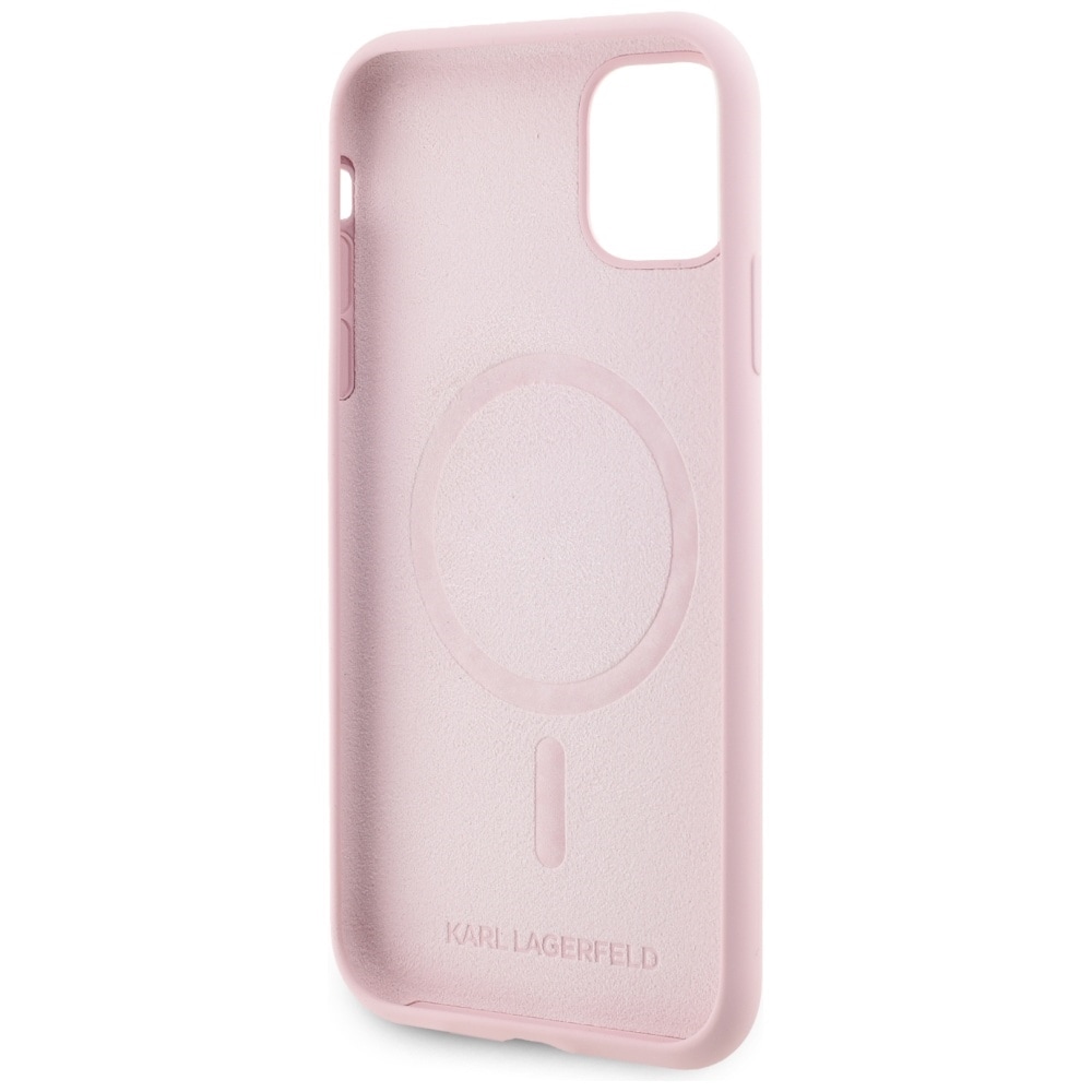 Karl Lagerfeld Silikon Karl&Choupette MagSafe iPhone 11 Fodral - Rosa