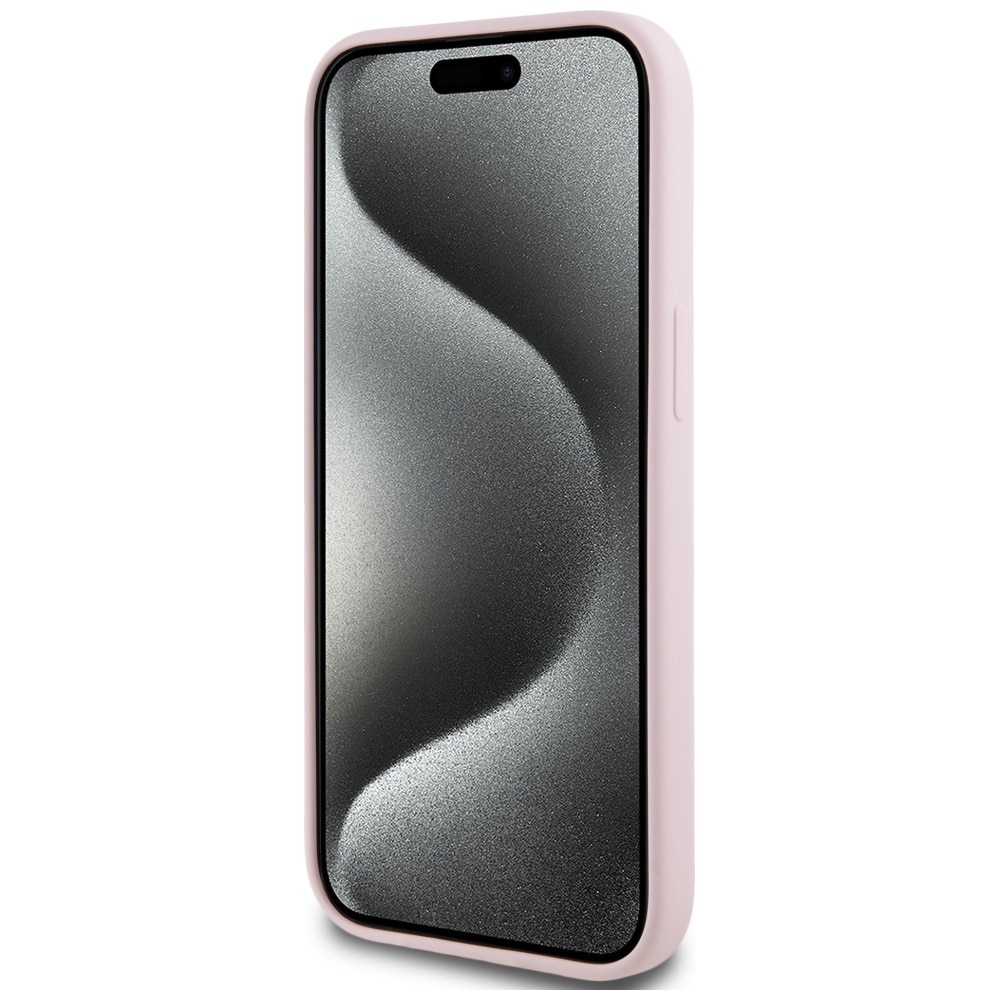 Karl Lagerfeld Silikon Karl&Choupette MagSafe iPhone 15 Plus Fodral - Rosa