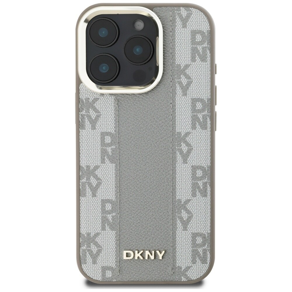 DKNY rutigt mönster Magsafe iPhone 16 Pro Max fodral - Beige