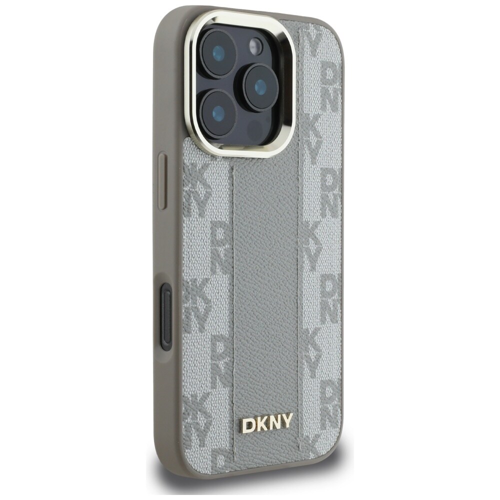 DKNY rutigt mönster Magsafe iPhone 16 Pro Max fodral - Beige