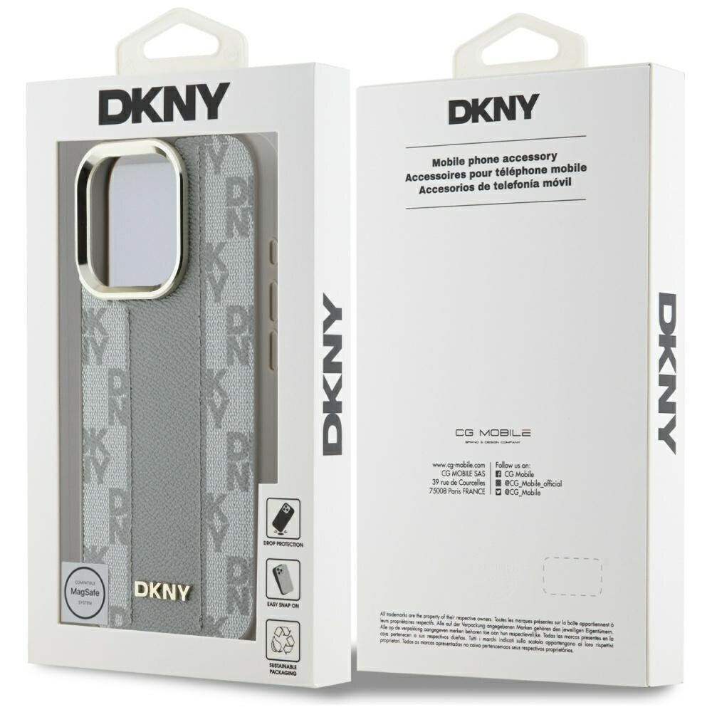 DKNY rutigt mönster Magsafe iPhone 16 Pro Max fodral - Beige