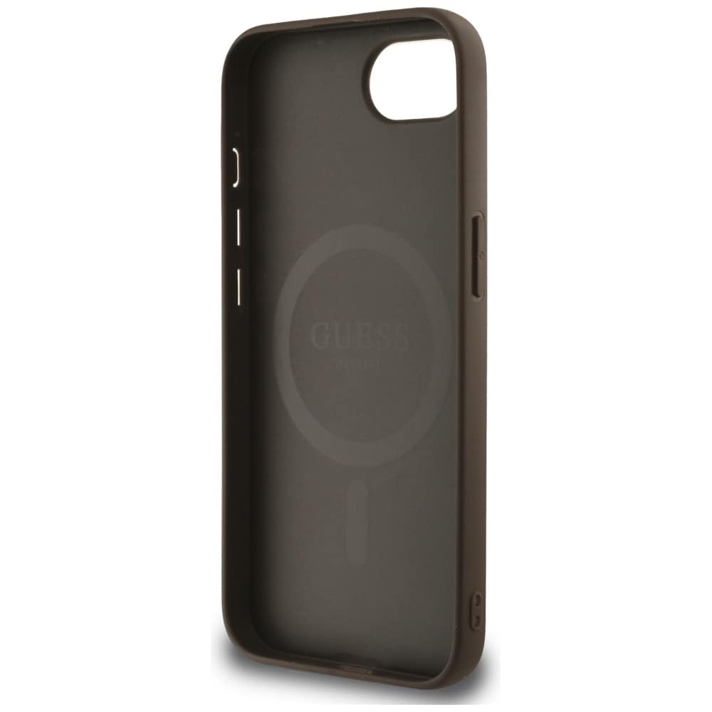 Guess 4G Flowers Print MagSafe-etui til iPhone 16e - brun