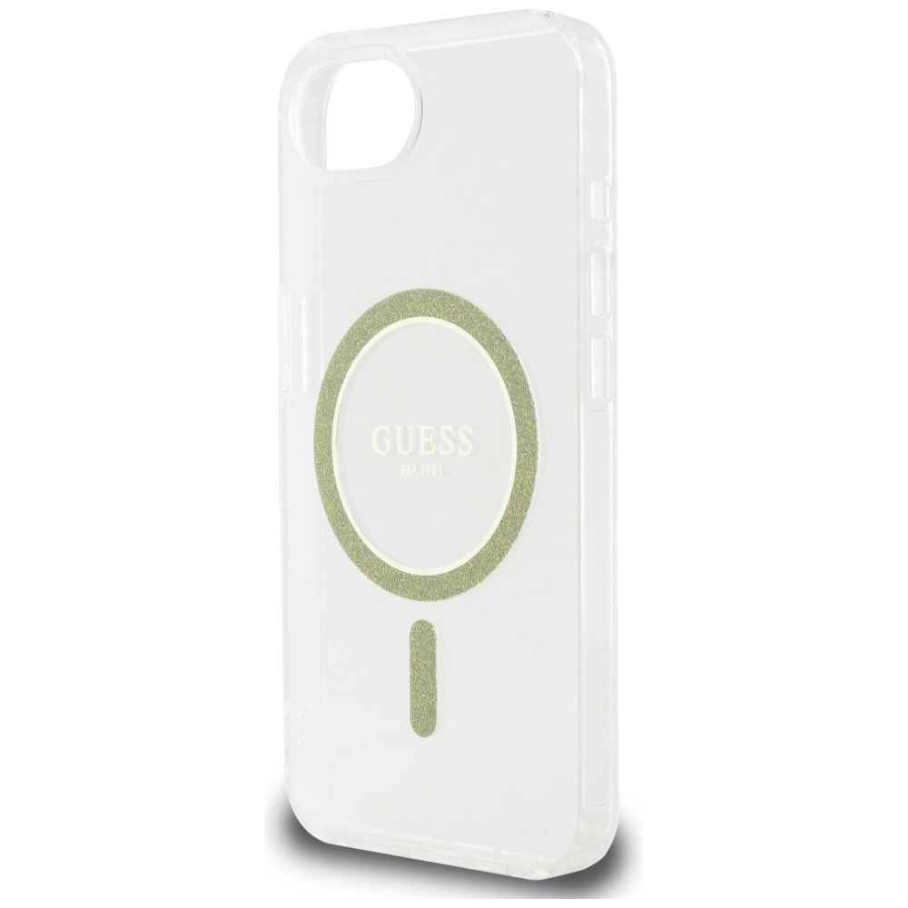 Guess IML Glitter Circle MagSafe iPhone 16e Fodral - Klar