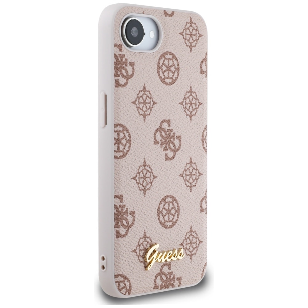 Guess Peony Script Logo MagSafe iPhone 16e Fodral - Brun