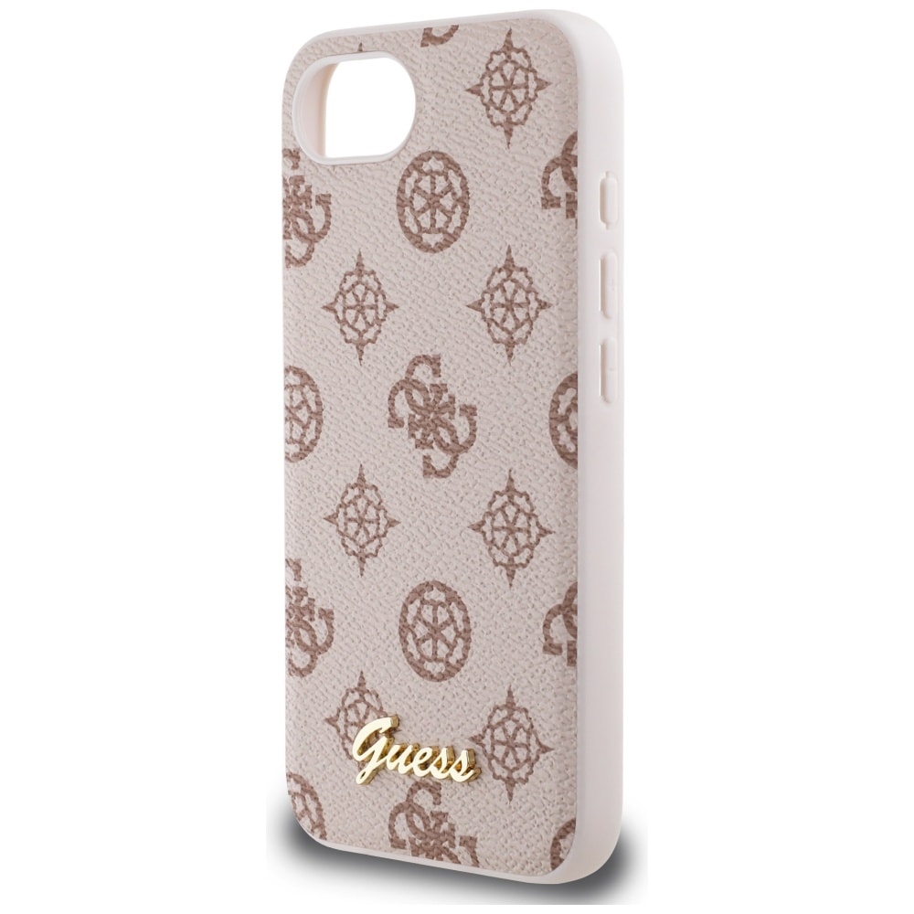 Guess Peony Script Logo MagSafe iPhone 16e Fodral - Brun