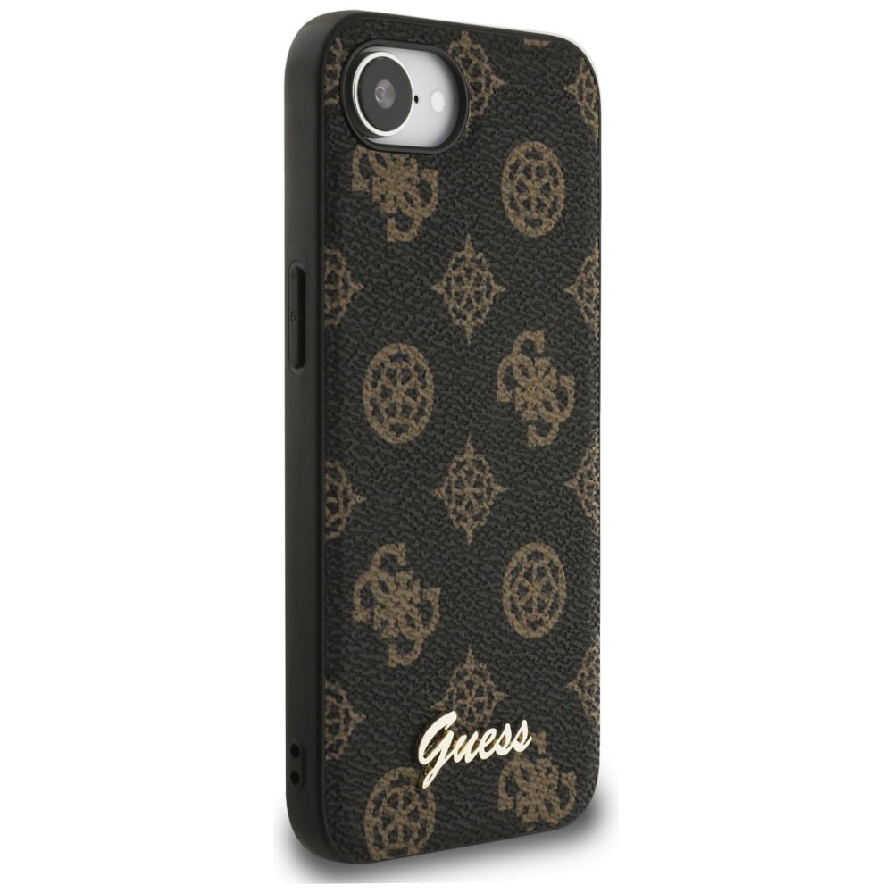 Guess Peony Script Logo MagSafe iPhone 16e Fodral Svart