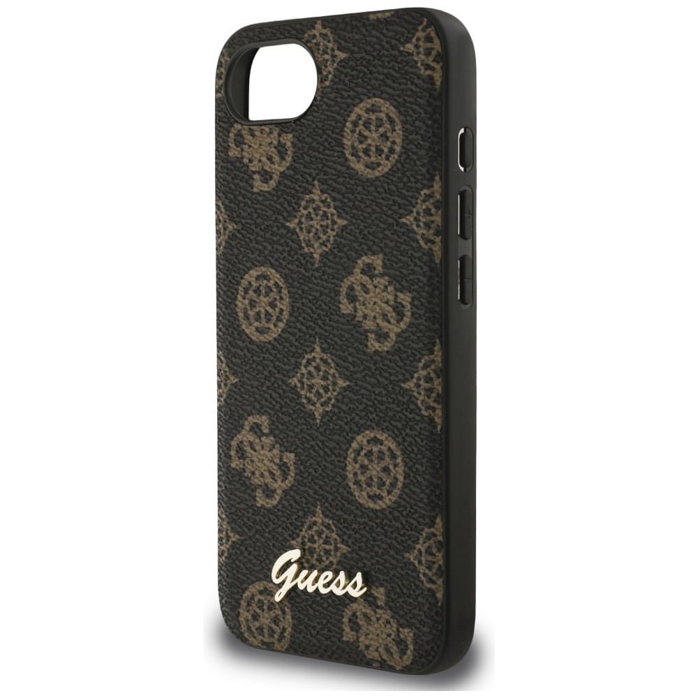 Guess Peony Script Logo MagSafe iPhone 16e Fodral Svart