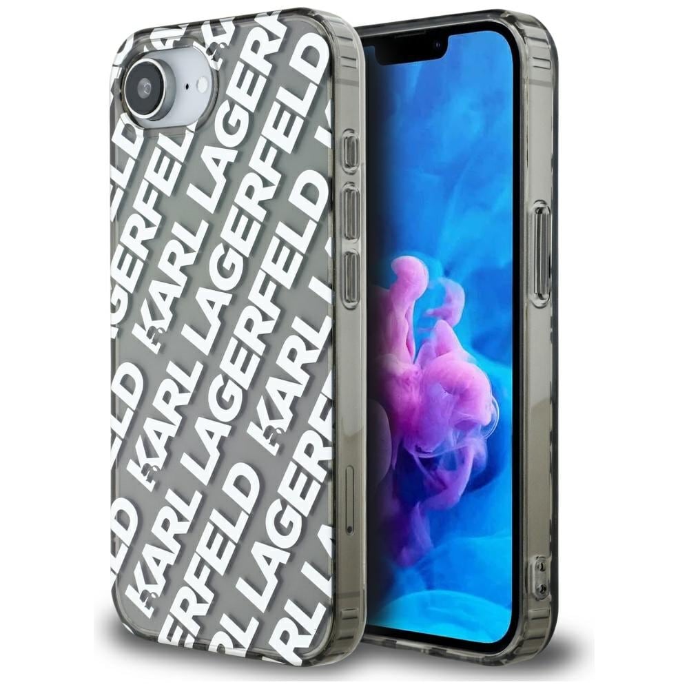 Karl Lagerfeld IML Repeat Logo fodral för iPhone 16e - silver