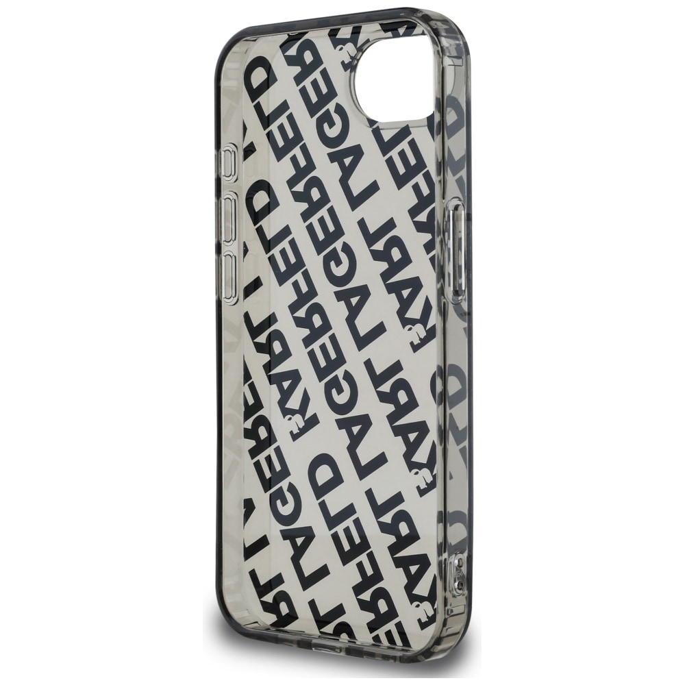Karl Lagerfeld IML Repeat Logo etui til iPhone 16e - sølv