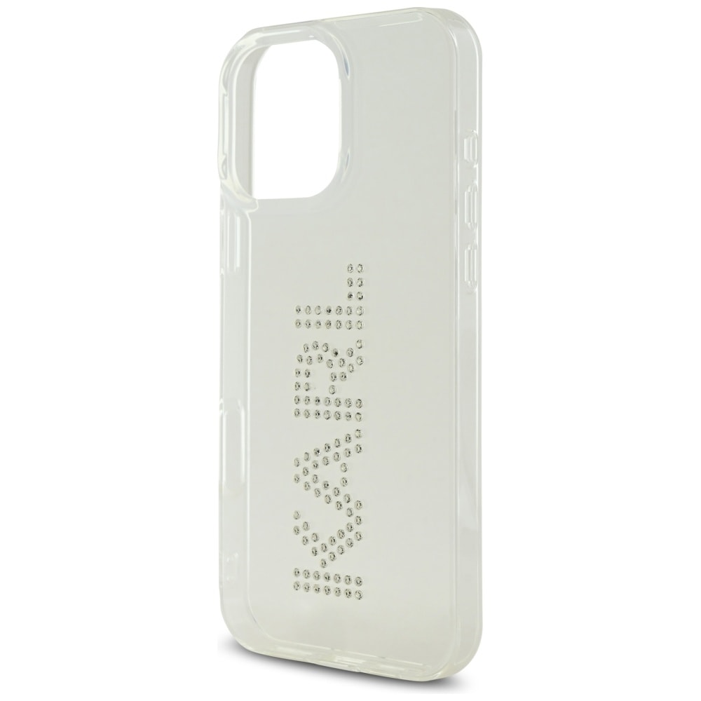 Karl Lagerfeld IML Strassstenar Logo iPhone 16 Pro Fodral - Klar